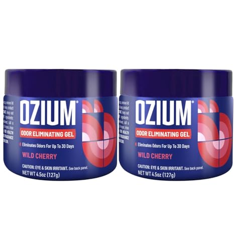 Image of Ozium Odor Eliminating Gel Air Freshener 4.5 oz Wild Cherry 2-Pack | For Home, For Car, For Office