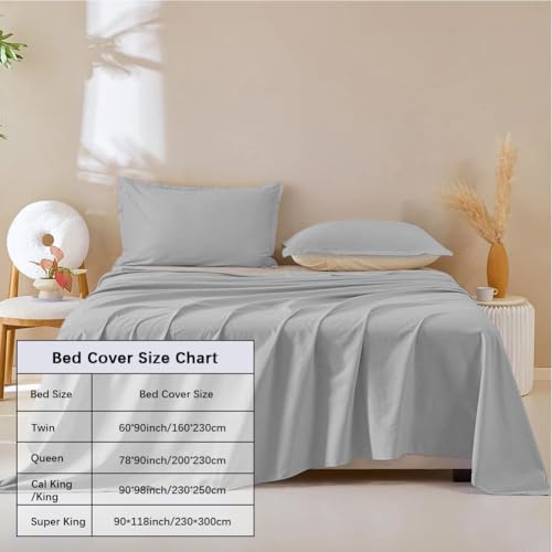 DUJUIKE 100% wasserdichte Schutzdecke oder Liner für Bett, Matratzenschoner für das Bett, Wiederverwendbare Unterlage, Bettlakenschutz (Grau, Queen 200 * 230 cm)