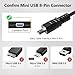Charger Cable Compatible with Sony Cybershot DSC-W800/W810/W830/W710/W73... - USB-A 2.0 to Mini 8-PIN USB Lead for Digital Camera Battery Charging & Data Transfer (1M/3.3ft)