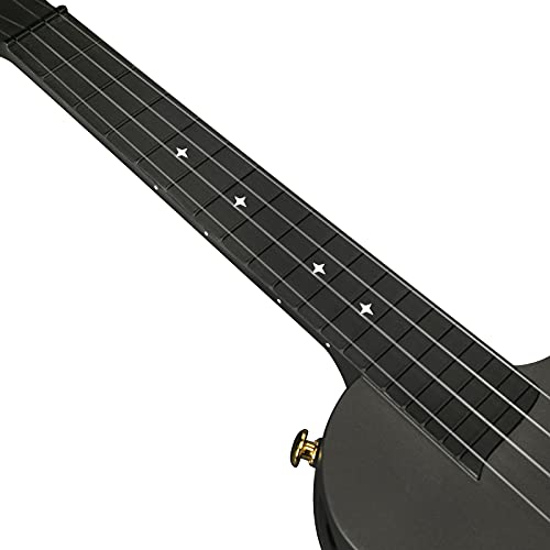 Concert ukulele Enya Nova U 23 "cutaway koolstofvezel beginner reizen ukulele kit waterdichte ukelele met koffer, riem, capo, snaren (zwart) - Image 5