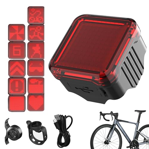 Luz de parada para bicicletas, 11 modos, recargable, detección de frenos, luz trasera con sensor de freno inteligente, para bicicleta de carretera MTB Ciclismo urbano Viaje al aire libre Seguridad
