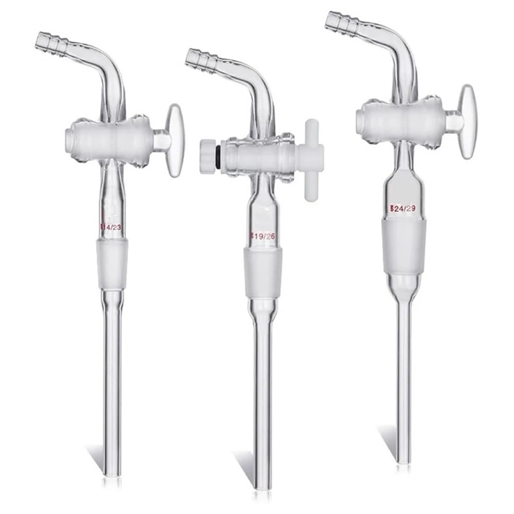 Wyroby szklane laboratoryjne 14/19/24/29# obrotowa rurka do butelek szklany zawór tłokowy do podawania obrotowy otwór szlifierski dolny (24-29(PTFE) 100 mm)