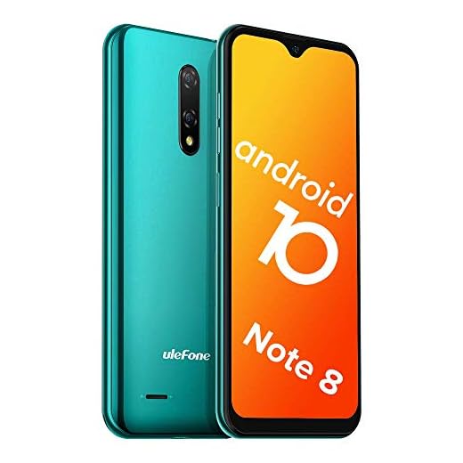 Teléfono Móvil Libre, Ulefone Note 8 Android 10 3G Smartphone Libre, 2GB RAM 16GB ROM (128GB SD) Smartphone, Pantalla 5.5" Water-Drop Screen Movil, 5MP + 2MP + 2MP, Dual SIM, Face ID, GPS (Verde)