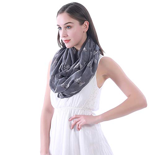 Siberian Husky Dog Print Women's Infinity Scarf Lightweight3