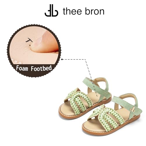 Image of Girls Gladiator Sandals with Adjustable Buckle Comfy Ankle Strappy Flat Shoes