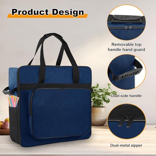 Funda portátil para máquina Ninja Slushi FS605, azul | Bolso de transporte para máquina Slushie Max, acolchado grueso, múltiples bolsillos y asas miniatura 3