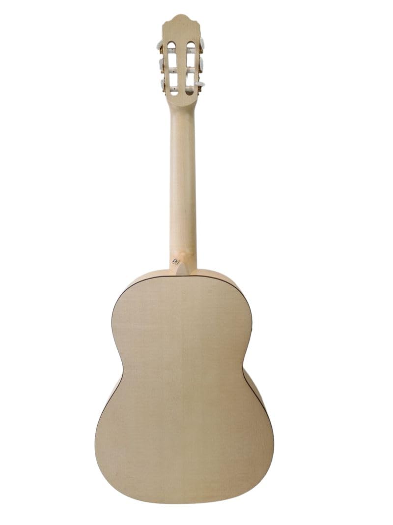 Konzertgitarre Vollmassiv 4/4 Pro Natura GS100 Fichte Ahorn Fishman Pre-Amp Tuner, Akustik E-Gitarre mit Gigbag & Gurt, Mensur 650 mm, warmer Klang, seidenmatt, hochwertige Verarbeitung
