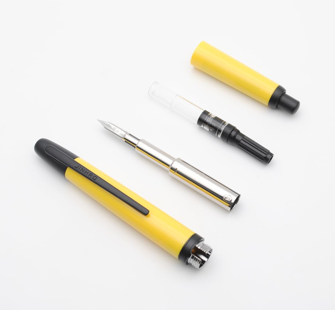 Amazon | JINHAO 20プレス万年筆 ノック式キャップレス樹脂ペン インク