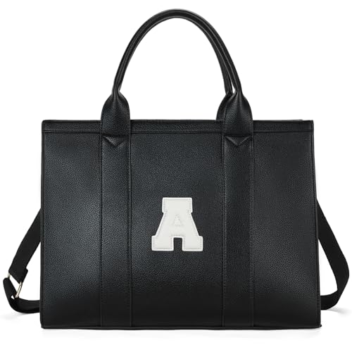 Image of Telena Tote Bag for Women Crossbody Handbags Leather Tote Purse with Compartments Black A