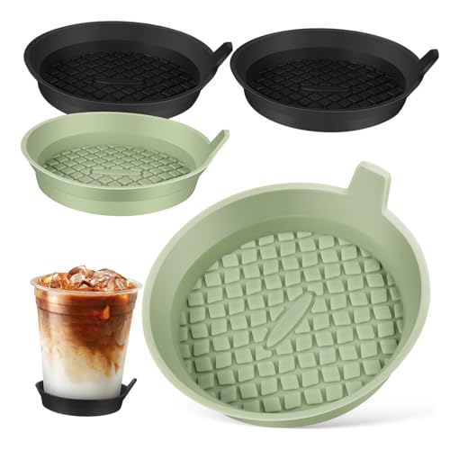 Ciieeo 4 Pcs Silicone Coasters for Car Cup Holders Non Slip Design Easy to Clean Fit for Vehicles and Matcha Colors Durable and Resistant to Aging