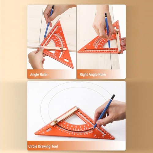 Regla triangular ajustable de aleación de aluminio para trabajos de alta precisión 5