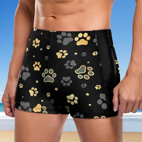 Trunks de bain à motif patte dorée idéal pour vos vacances - 2