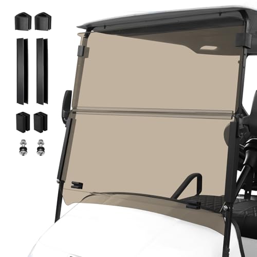 RIZINKART Golf Cart Foldable Windshield for EZGO TXT 2014+ Models with 1'×1' Strut Rail,Customize...