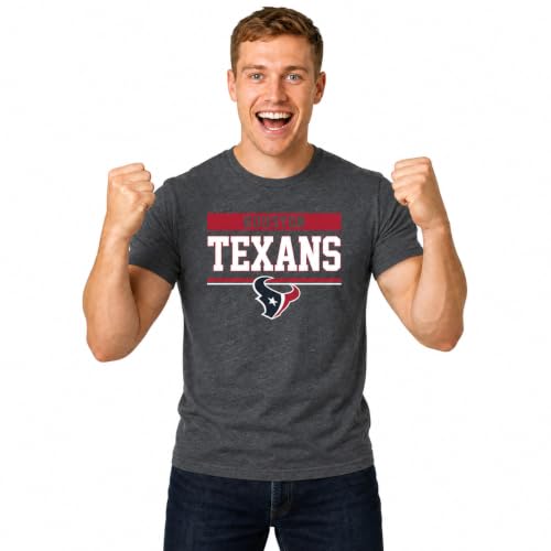 Team Fan Apparel Houston Texans Charcoal T-Shirt for Men and Women, XL
