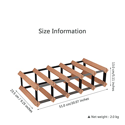 Wooden Countertop Wine Rack Simple Wine Holder Wine Storage Shelf, Hold 5~10 Bottles, For Bar Pantry Kitchen Dining Room Cabinet Tabletop #TOP1