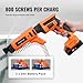 VEVOR Drywall Screw Gun Auto-Feed, 20V Max Collated Drywall Screwgun, 4200RPM Brushless Cordless Drywall Gun Kit with 2 Battery Packs, Belt Clip, Charger, Tool Bag, Screw Length and Depth Adjustable