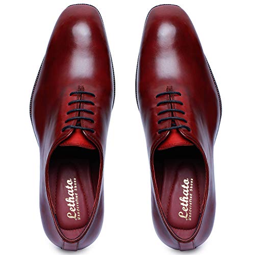Image of Lethato Handcrafted Wholecut Oxford Men's Genuine Leather Lace Up Dress Shoes