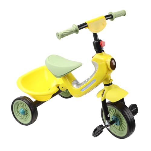 Keenso Children Tricycle, Anti Rollover, Adjustable Handle - Pedal Tricycle, Non Slip Pedals, Sturdy Structure - Ideal for Outdoor Play, with Music Lighting, for Indoor Outdoor