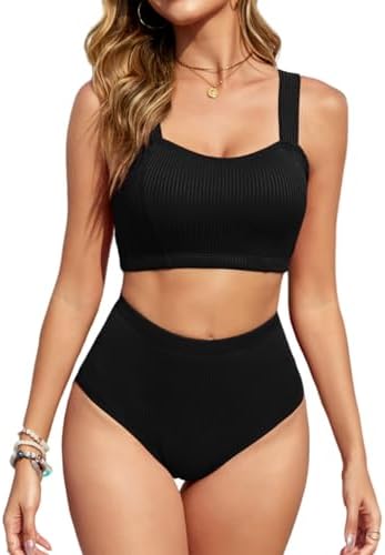 Bikini Pin Up para Mujer – Conjunto Retro de Tirantes con Push Up y Estilo Vintage