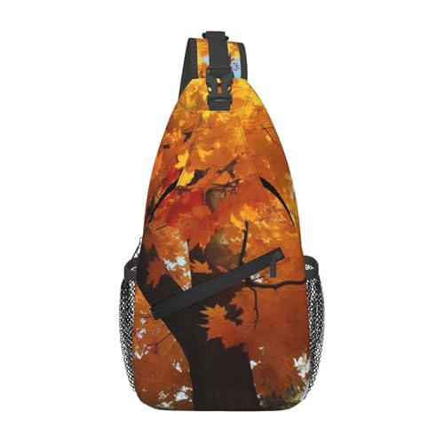 Sling bag unisex tipo chest bag en poliéster color negro