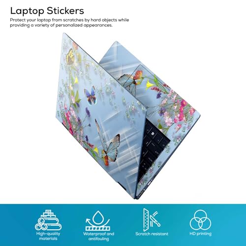 Image of Galaxsia Butterfly D22 Full Body Vinyl Laptop Skin /Sticker /Cover Upto 15.6 Inches Laptops Laminated-Removable-HD Quality Compatible for Hp-Dell-Sony-Lenovo-Asus etc.(15x10 Inches)