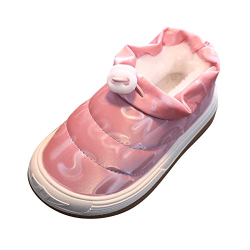 Lurryly Children Baby Girls Boys Winter Short Boots Unisex Kids Ankle Casual Sport Warm Shoes Pink Age:2-2.5Years?US:8
