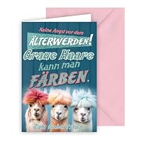 Geburtstagskarte Mit Alpaka – Buntes Party-Design, 16x16 Cm, Umweltfreundlich & Recycelbar, Inkl. Umschlag, Für Jeden Anlass