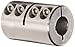 Ruland CLC-24-24-SS One-Piece Clamping Rigid Coupling with Keyway, Stainless Steel, 1-1/2" Bore A Diameter, 1-1/2" Bore B Diameter, 2-5/8" OD, 3-7/8" Length, 3/8" x 3/8" Keyway Width