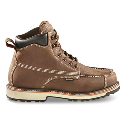Guide Gear Rugged Timber Mens Chukka Boots Waterproof Leather Work Shoes, Moisture Wicking Insoles, Pull-On Ankle Boot3