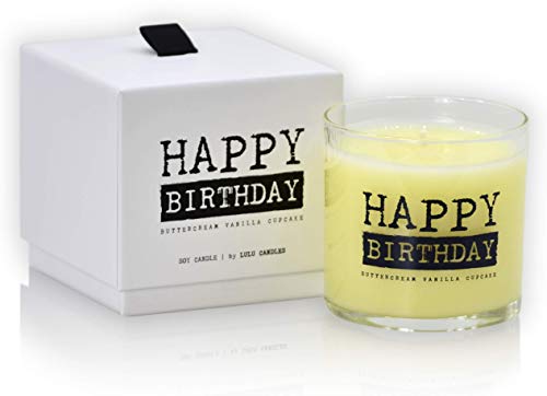 Lulu Candles | Buttercream Vanilla Cupcake | Happy Birthday | Luxury Scented Soy