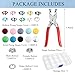 GTAAOY 800PCS Metal Snaps Buttons with Fastener Pliers Press Tool Kit Perfect for DIY Crafts Clothes Hats and Sewing, Snap Button Fasteners Kit for Clothing Sewing(200 Sets,10 Colors,9.5mm)