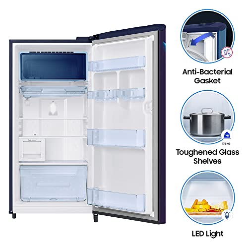Samsung 192 L 4 Star Inverter Direct Cool Single Door Refrigerator(RR21A2M2XUZ/HL, Midnight Blossom Blue, Digi Touch Cool, Curd Maestro, 2022 Model) - Image 4