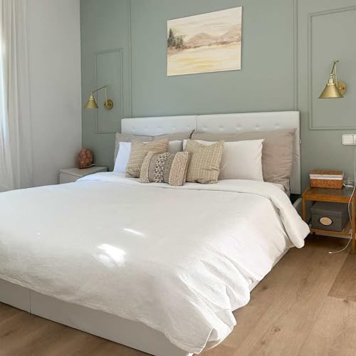 Gecheer Cama canapé hidráulica Cuero sintético Blanco 180x200 cm