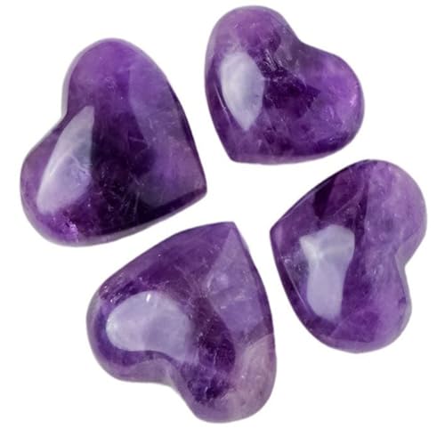 Color Carved Puff Heart Pocket Stone, Palm Crystal Balancing Stone for Divination Jewelry Making Multiple, 5cm