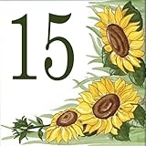 Plaque de maison en faïence avec numéro de rue personnalisable au choix. Réalisé par photo transfert avec 3 couches de vernis de protection contre les UV et les intempéries.