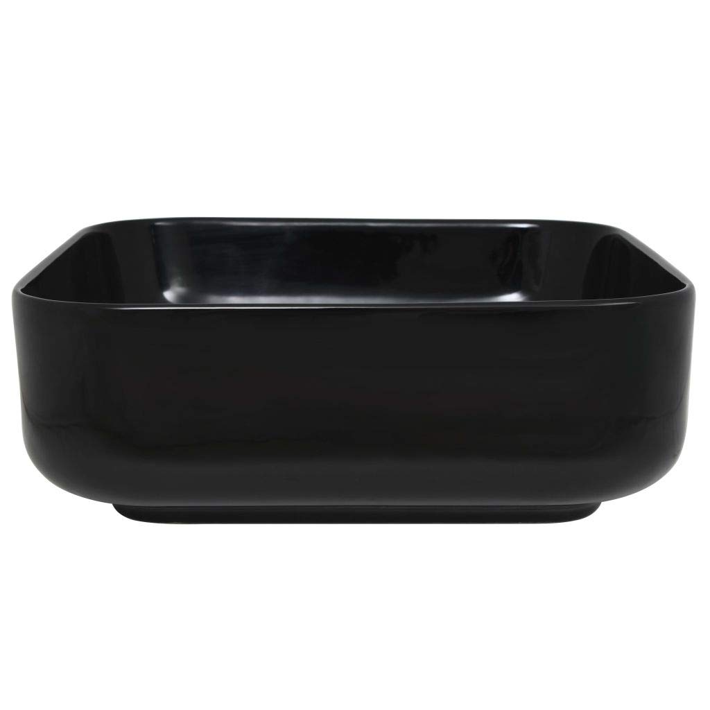 Modern Design Wash Hand Ceramic Vessel Art In Counter Basin Square Ceramic Sink For Cabinet