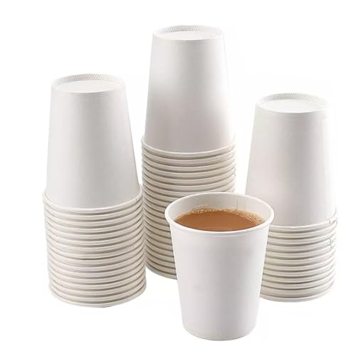 (SG SELLER) 100pcs Paper Cups / 8oz Disposable Cups Drinking Craft for Water Juice or Tea for Party Paper Coffee Cup Suitable for Party Travel and Events