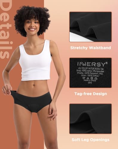 Image of INNERSY Women's Period Underwear Leak-Proof Menstrual Hipster Multipack