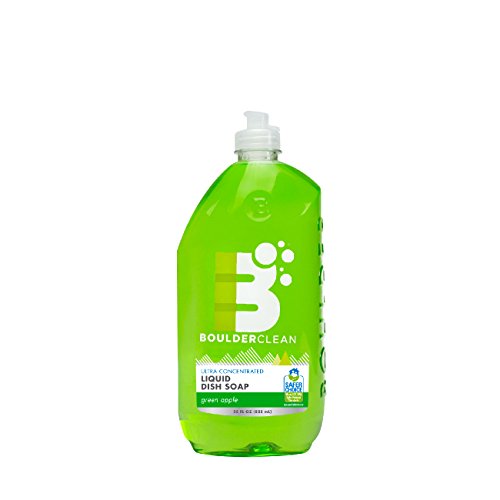 Boulder Clean Liquid Dish Soap, Green Apple, 28 oz. (4 Pack)
