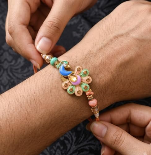 Image of FINEMOE Rakhi Set for Brother, Raksha Bandhan Gifts | Skin Friendly Adjustable Tie, Rakhdi Festival