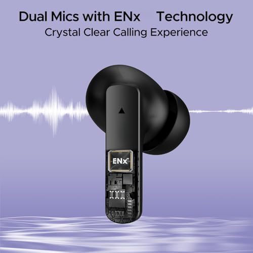 Image of 91Pro Truly Wireless Earbuds TWS | ENC & High Bass | Upto 45 Hrs Playtime | Bluetooth V5.3 | Quad Mics with AI-ENC | 50ms Low Latency Gaming | Gaming Beast for Android & iOS (Black)