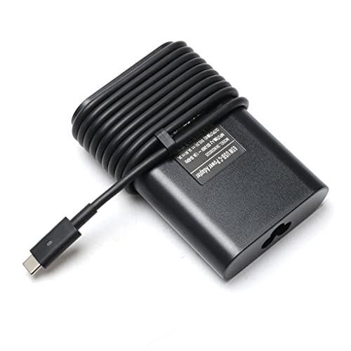 65W USB Type C AC Power Adapter Laptop Charger for Dell XPS 13 9380 9370 9365 9360 9350, Latitude 7370 7280 7480 5480 7275 5290 7490 Dell LA65NM170, 2YKOF, Dell XPS 12 9250, Dell Latitude 12 7275