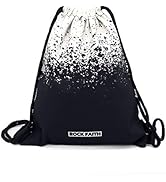 LEAPOP Unisex Turnbeutel Segeltuch Sporttaschen Gymsack, Hipster Schwarzweiss Ink Paint Splatter ...