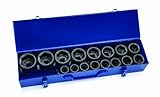 Williams 38901 17-Piece 3/4-Inch Drive Shallow 6 Point Socket Set