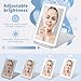 Koolstuffs Travel Mirror with 10X Magnifying Mirror, 2500mAh Rechargeable Light up Makeup Mirror with 72 LED Lights, 3 Colors Light Modes USB Portable Mirror with Dimmable Touch Screen
