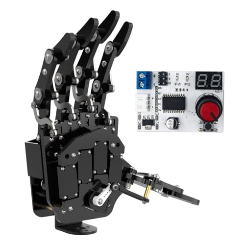 Image of Robot Hand Five Fingers Solely Movement Bionic Robot Mechanical Arm DIY - Right Hand with Servo Tester