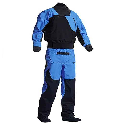 Waterproof and Breathable Dry Suit for Men in Cold Water Kayaking Drysuit (X-Large)