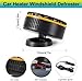 12V Car Heater Fan,Portable Fast Heating Auto Car Heater Defroster Windshield Defogger Automobile Windscreen Heater Plug in Cigarette Lighter 360 Degree Rotary (Yellow&Black)