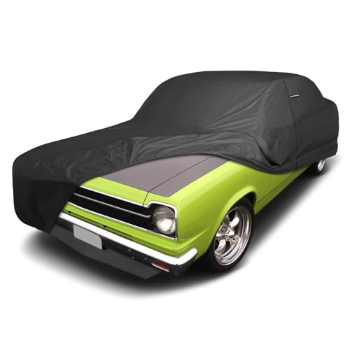 Image of iCarCover Premium Custom Car Cover for 1964-1969 AMC Rambler American Heavy Duty Waterproof All Weather Rain Snow UV Sun Protector Custom Fit Full Exterior Indoor Outdoor Protection Car Cover (Black)