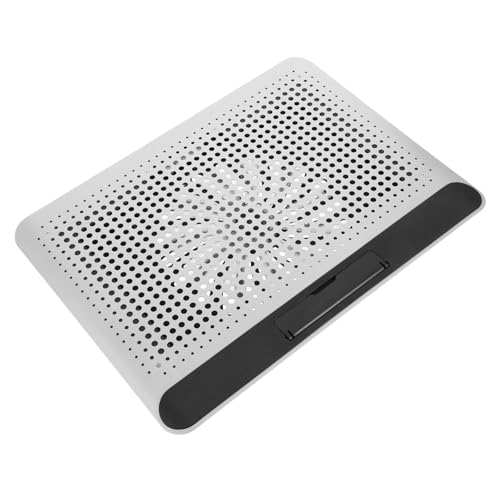BELLIFFY Almohadilla de Enfriamiento para Ordenador Portátil de Aleación de Aluminio Ventilador Silencioso, Base Delgada Ajuste de Seis Soportes y Doble Interfaz USB para Uso en Casa